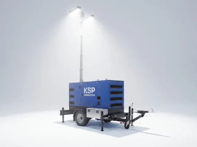 Mobiler Lichtmast-Stromerzeuger