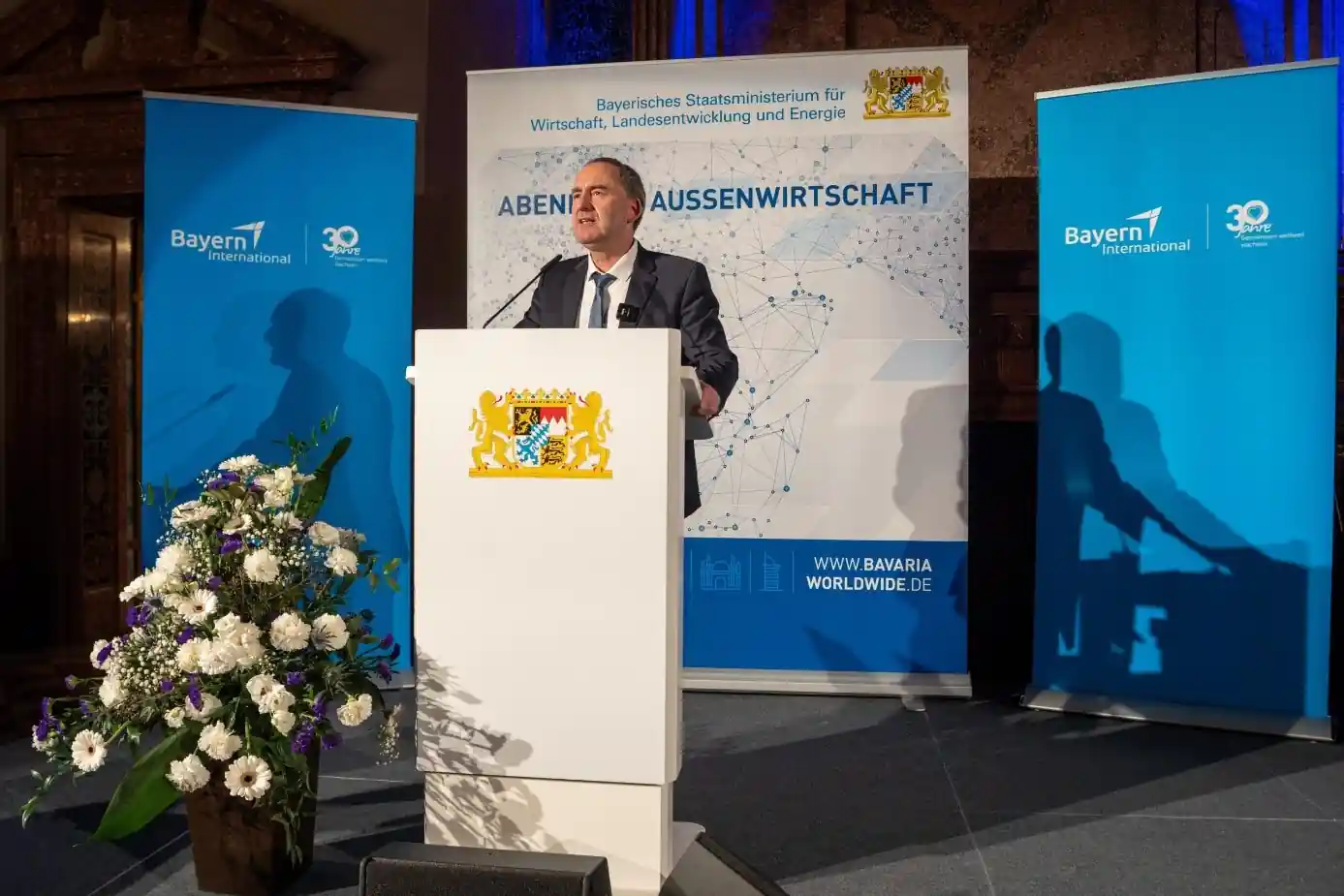 Wirtschaftsminister Hubert Aiwanger bei seiner Festrede in der Münchner Residenz